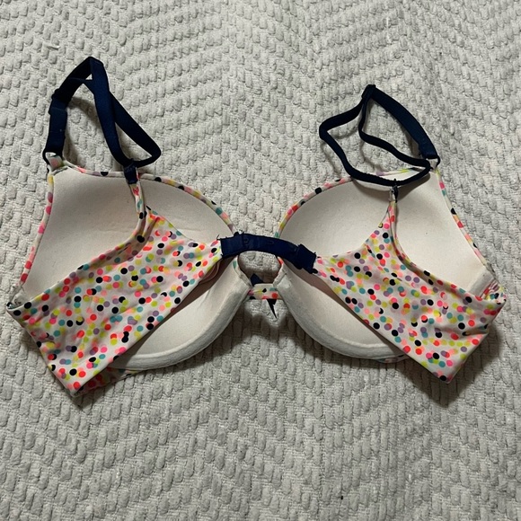 🖤Victoria Secret Rainbow Polka Dot Padded Push Up Bra🖤 - Picture 6 of 9